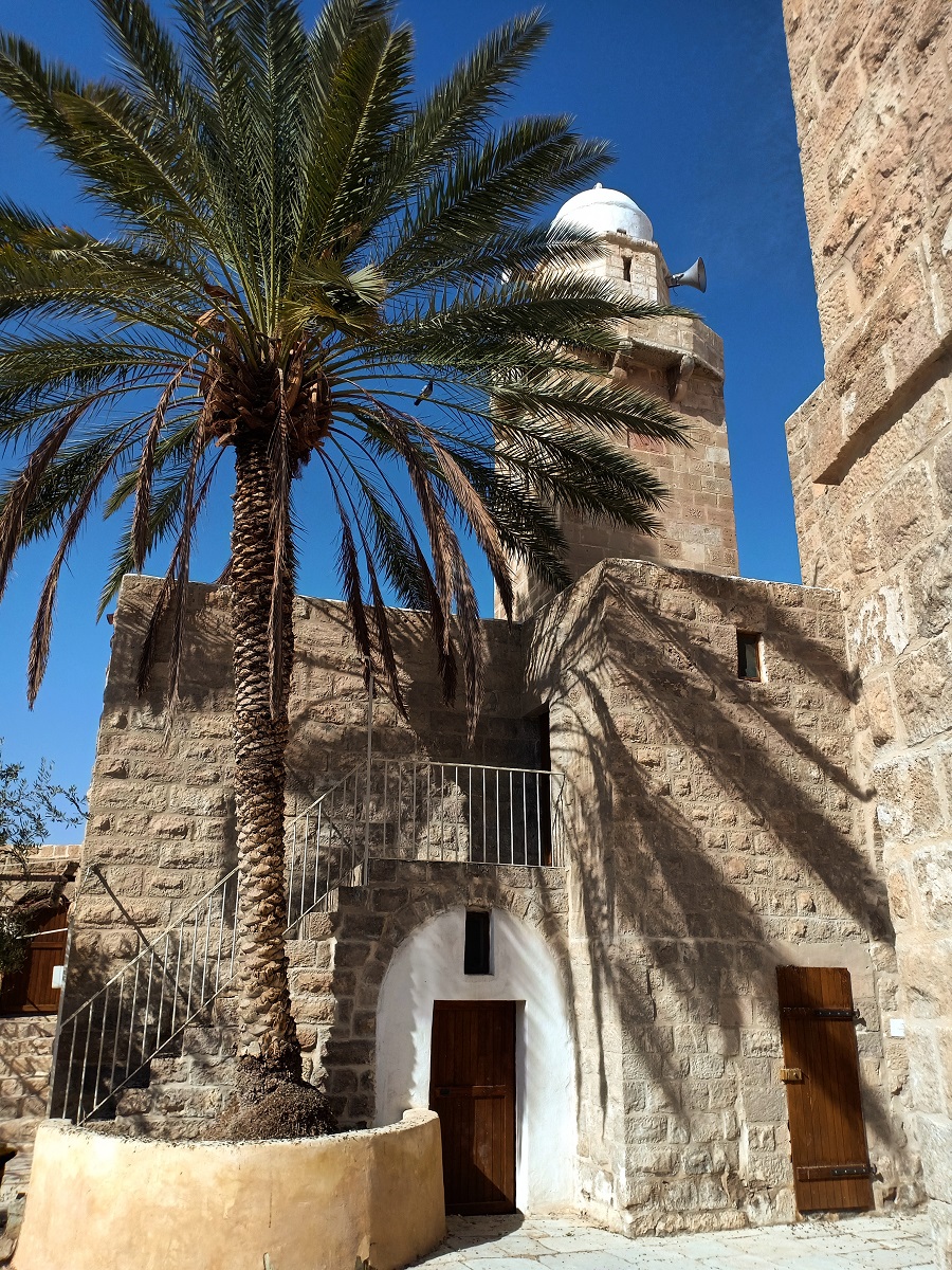In the courtyard of Maqam Nabi Musa shrine Moses